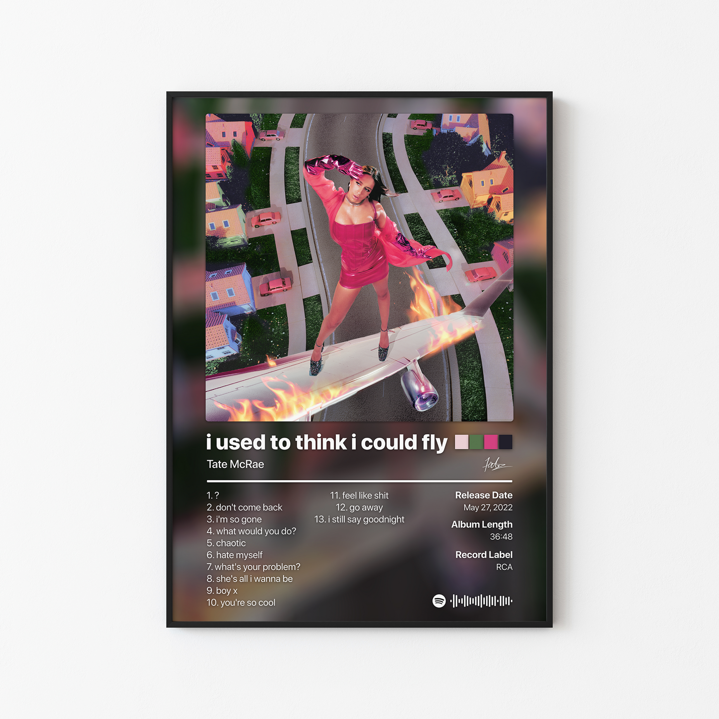 Tate McRae i used to think i could fly Album Poster