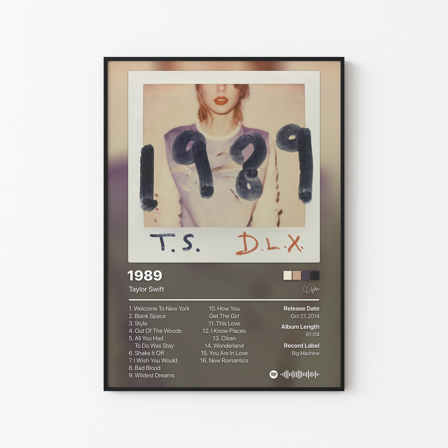 Taylor Swift 1989 (Deluxe) Album Poster