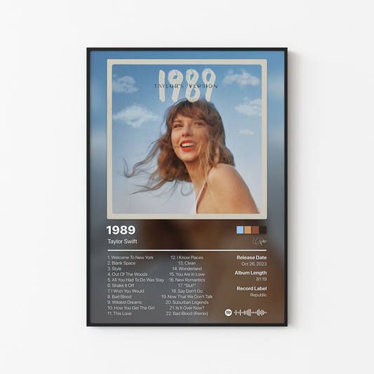 Taylor Swift 1989 (Taylor's Version) Album Poster