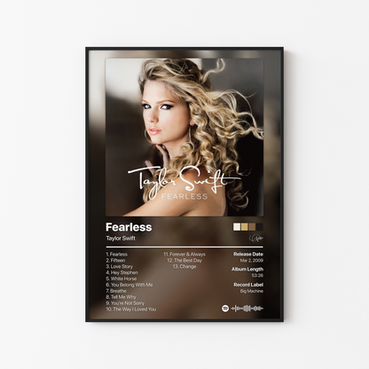Taylor Swift Fearless Album Poster