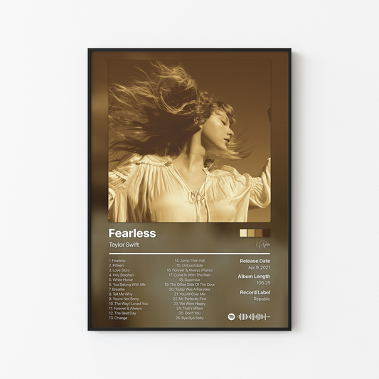 Taylor Swift Fearless (Taylor's Version) Album Poster