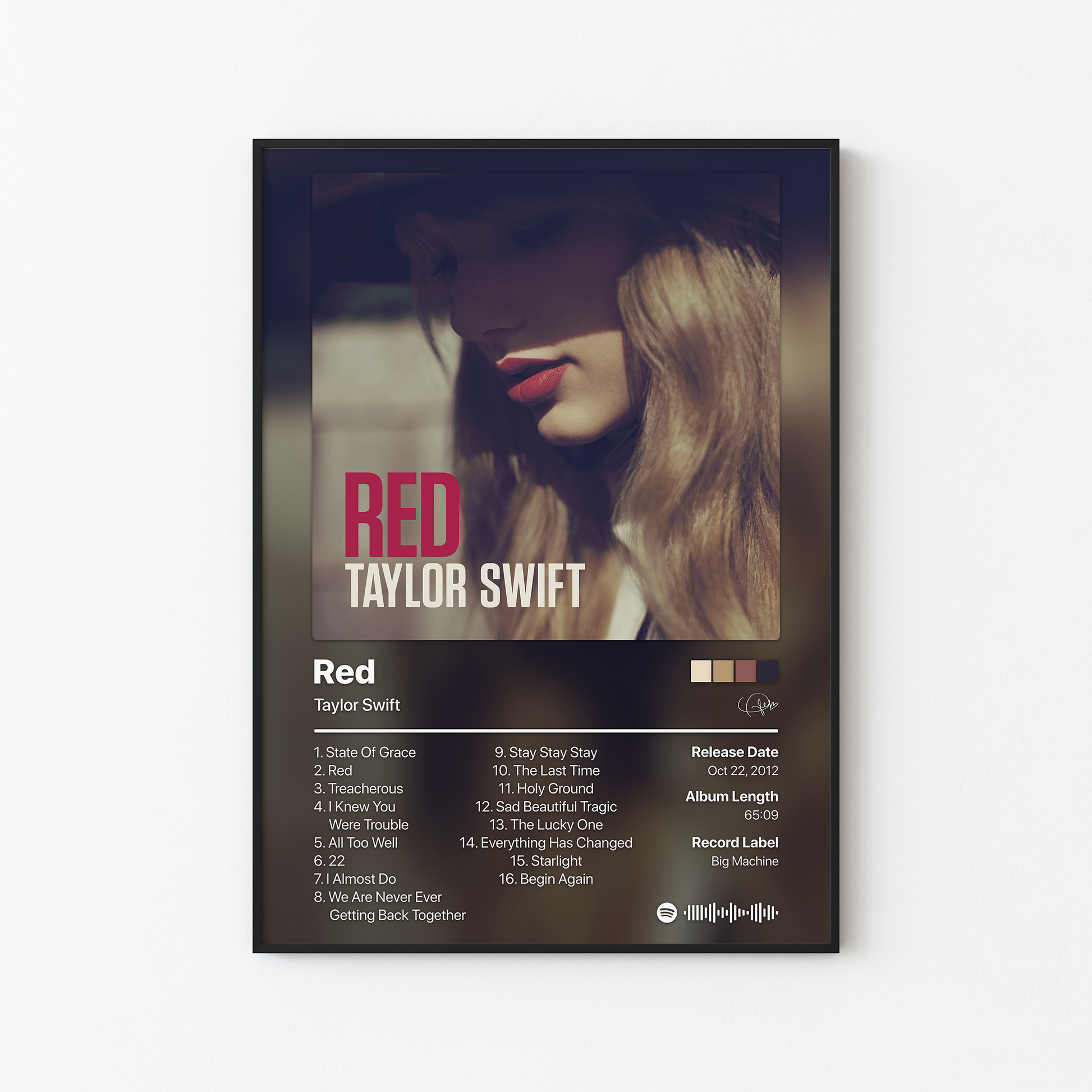 Taylor Swift Red Album Poster