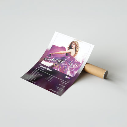 Taylor Swift Speak Now Album Poster
