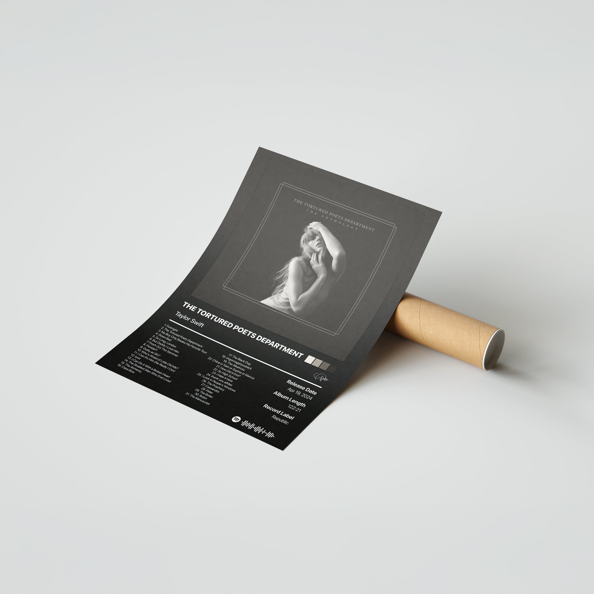 Taylor Swift THE TORTURED POETS DEPARTMENT: THE ANTHOLOGY Album Poster