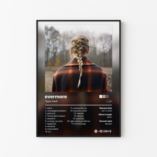 Taylor Swift evermore Album Poster