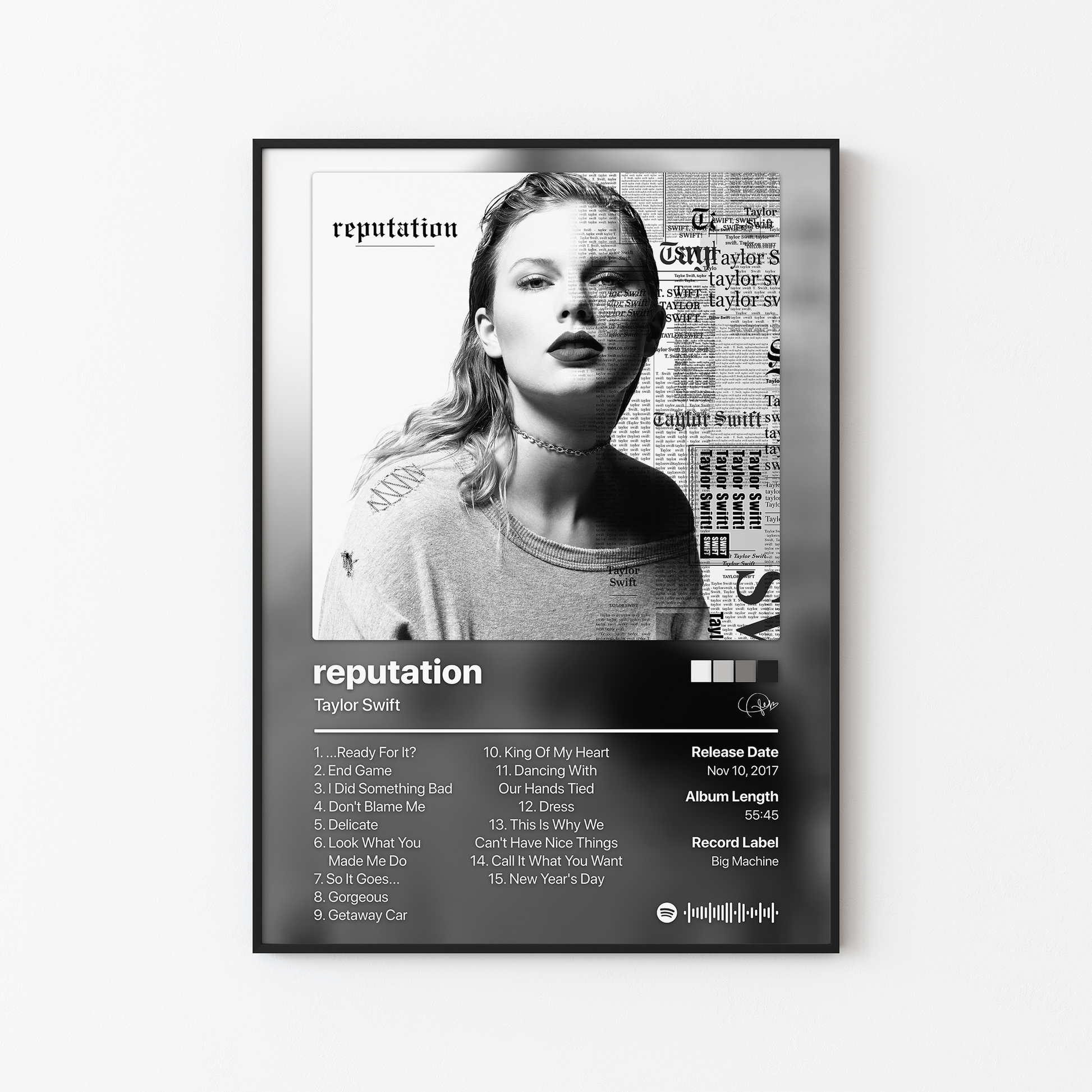 Taylor Swift reputation Album Poster