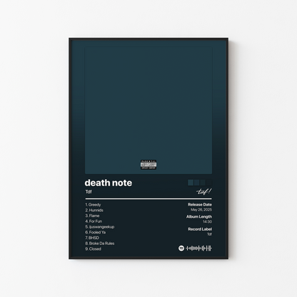 Tdf death note Album Poster