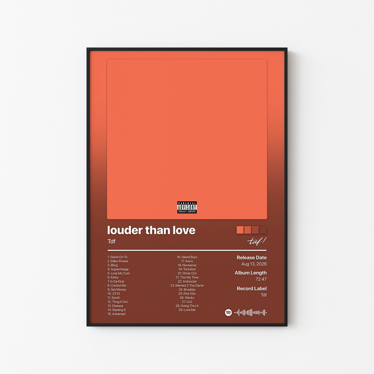 Tdf louder than love Album Poster