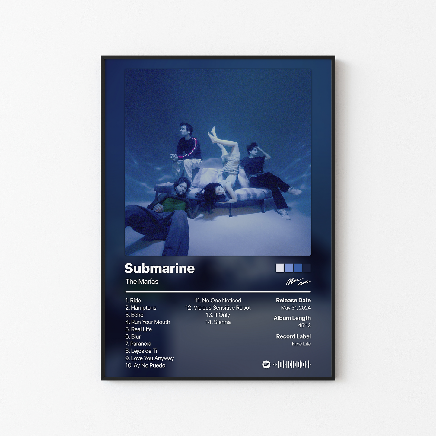 The Marias Submarine Album Poster