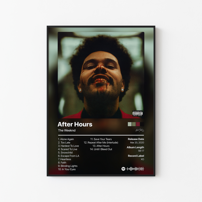 The Weeknd After Hours Album Poster