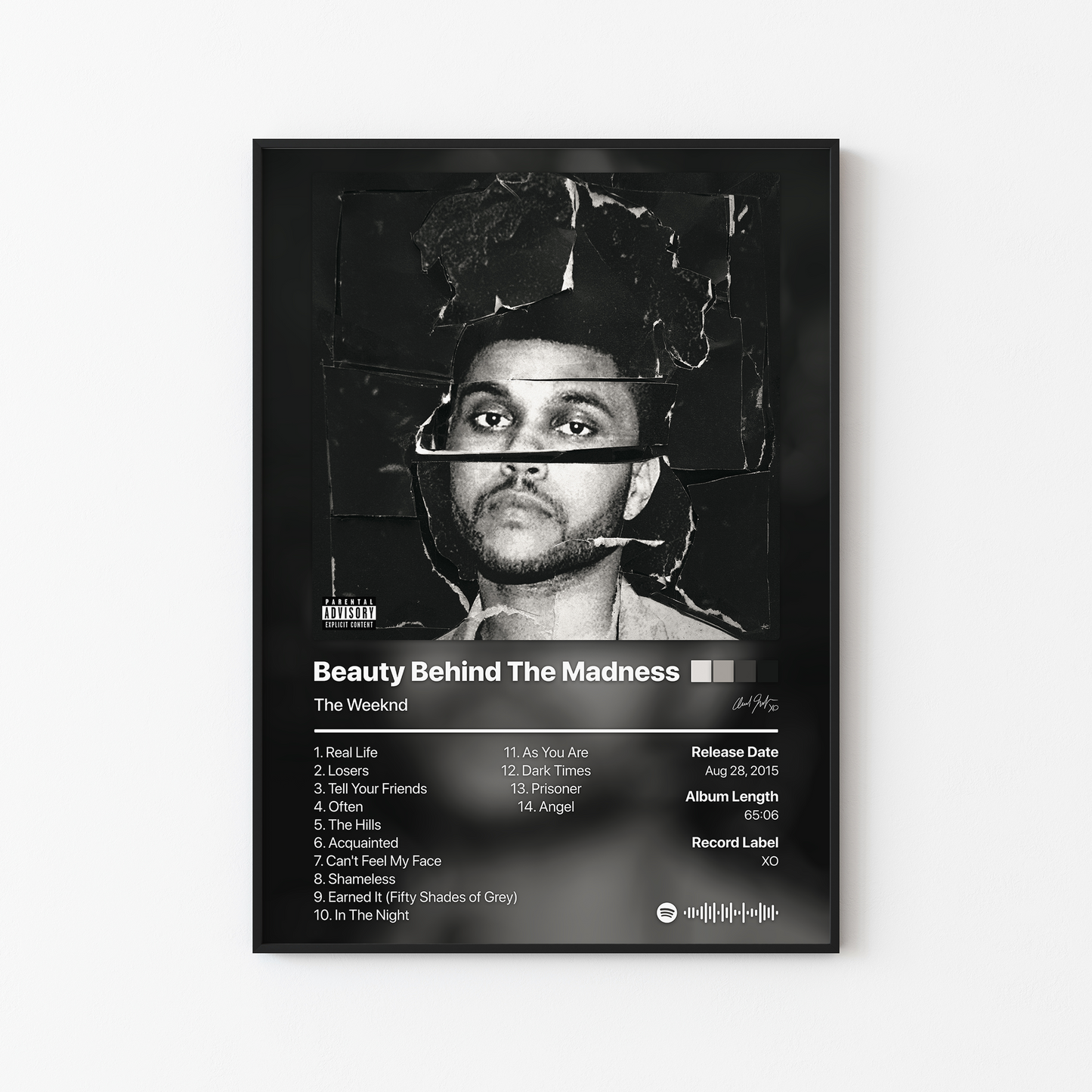 The Weeknd Beauty Behind The Madness Album Poster