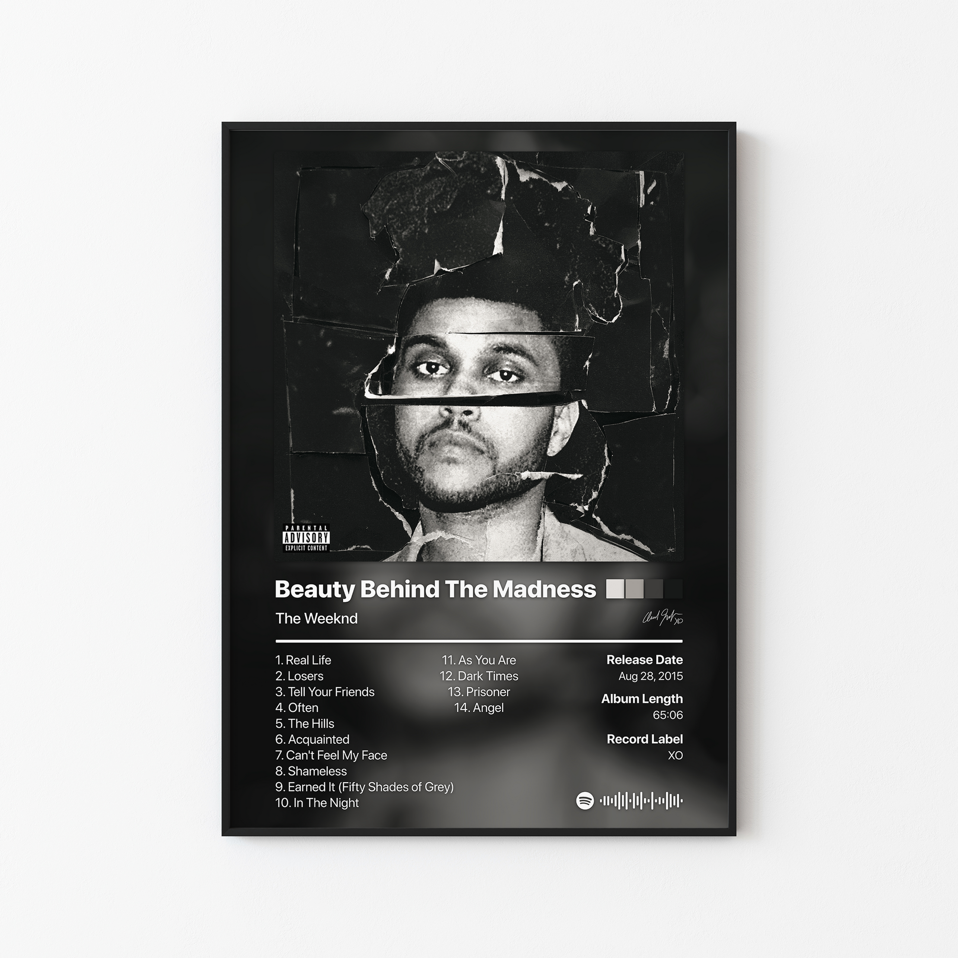 The Weeknd Beauty Behind The Madness Album Poster