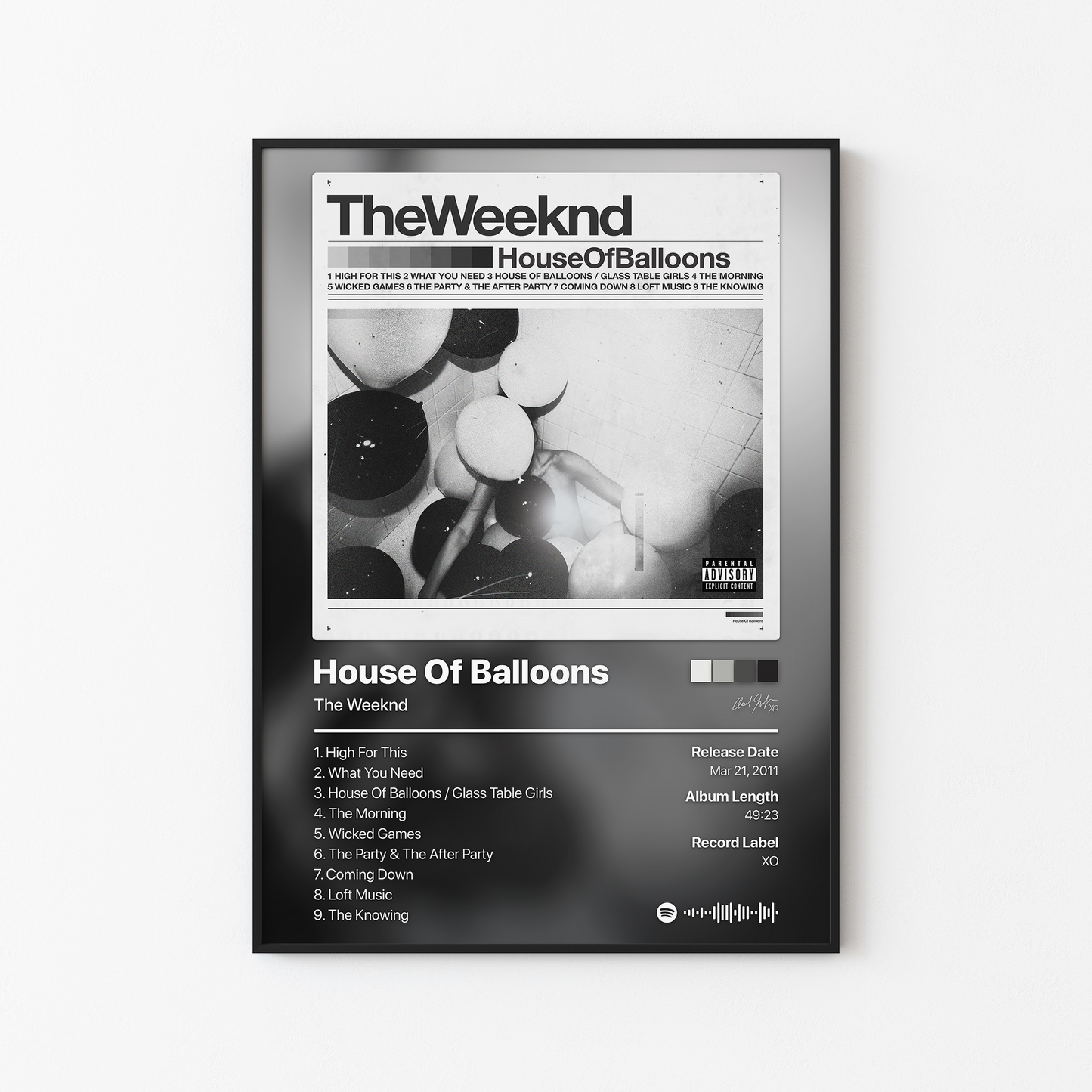 The Weeknd House Of Balloons (Original) Album Poster