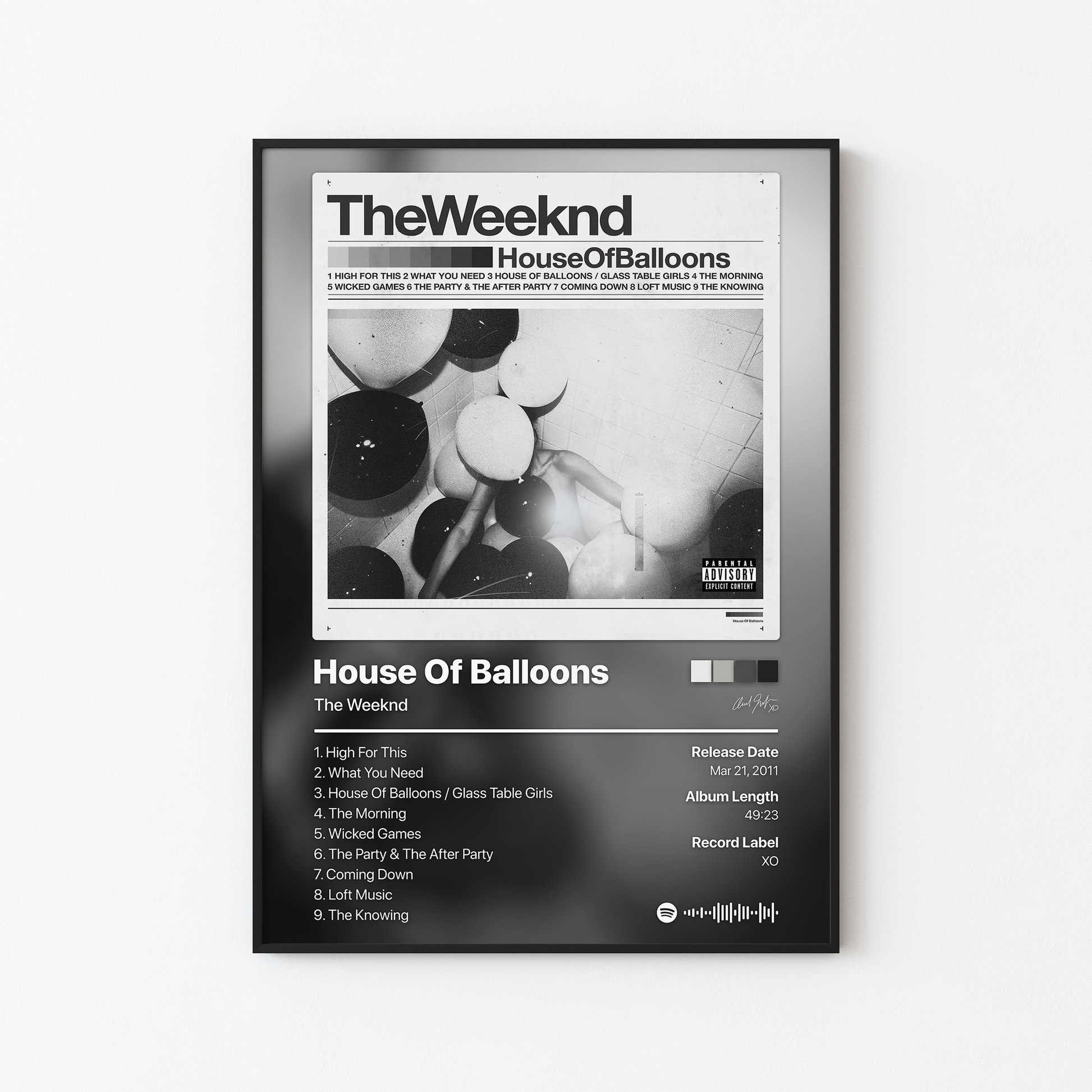 The Weeknd House Of Balloons (Original) Album Poster