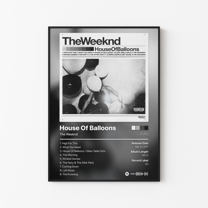 The Weeknd House Of Balloons (Original) Album Poster