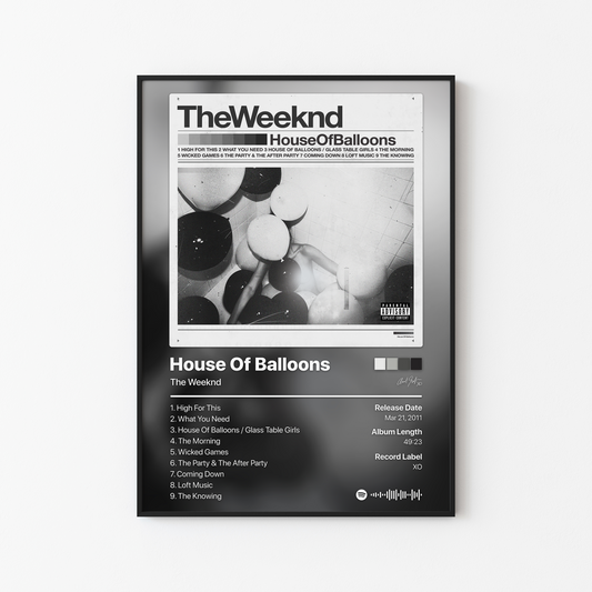 The Weeknd House Of Balloons (Original) Album Poster