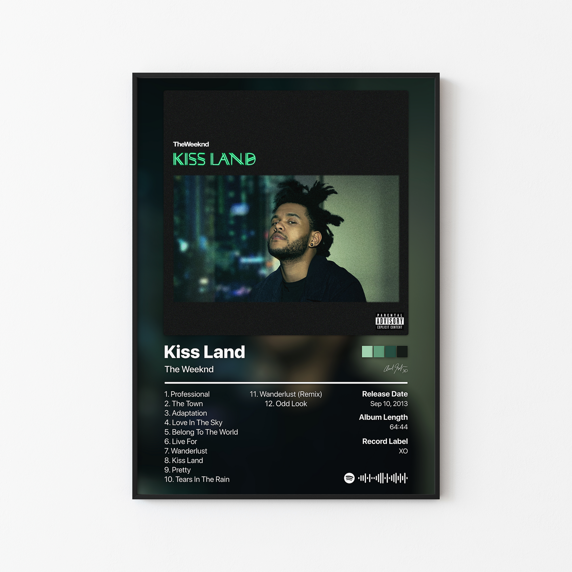 The Weeknd Kiss Land Album Poster