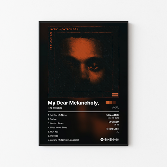 The Weeknd My Dear Melancholy Album Poster