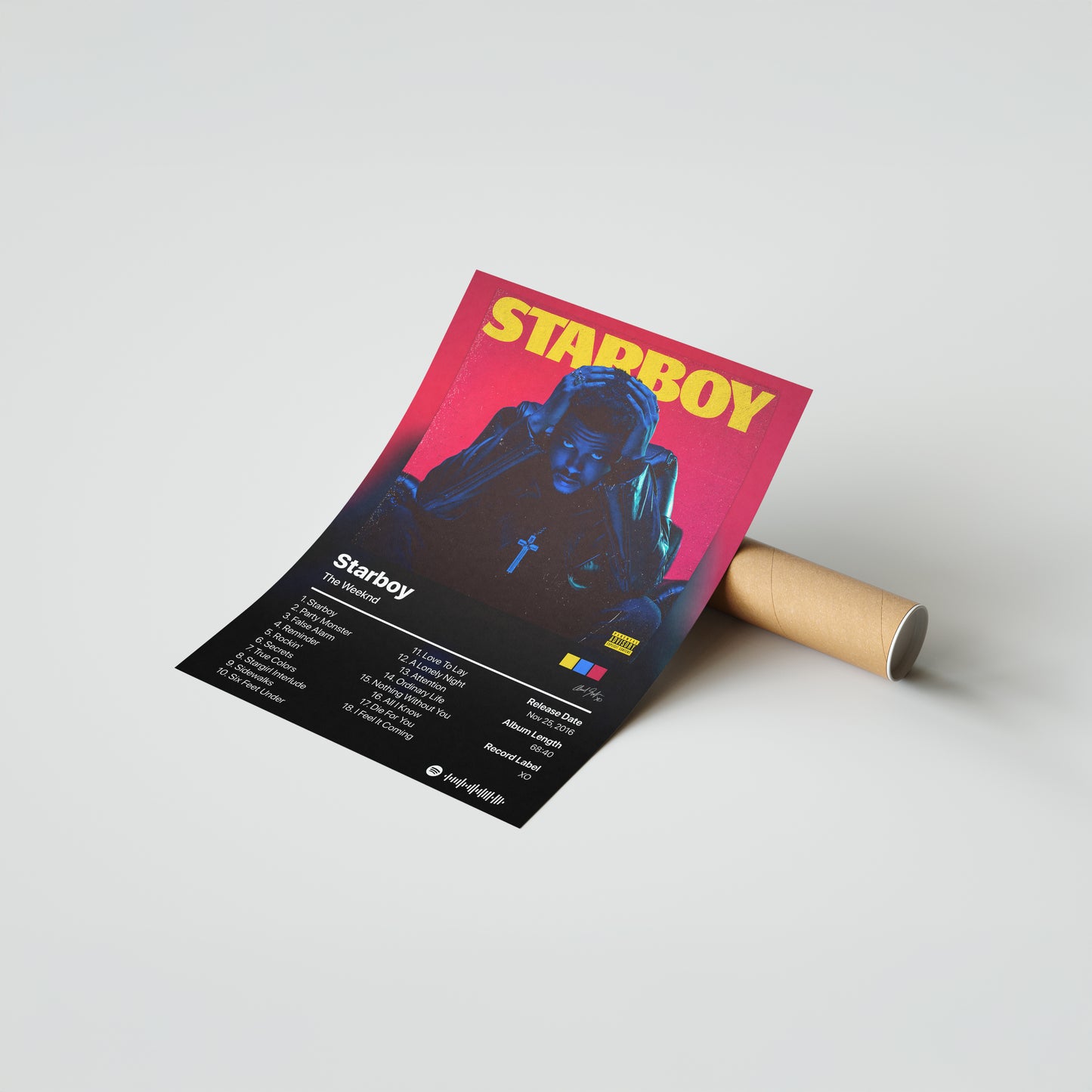 The Weeknd Starboy Album Poster
