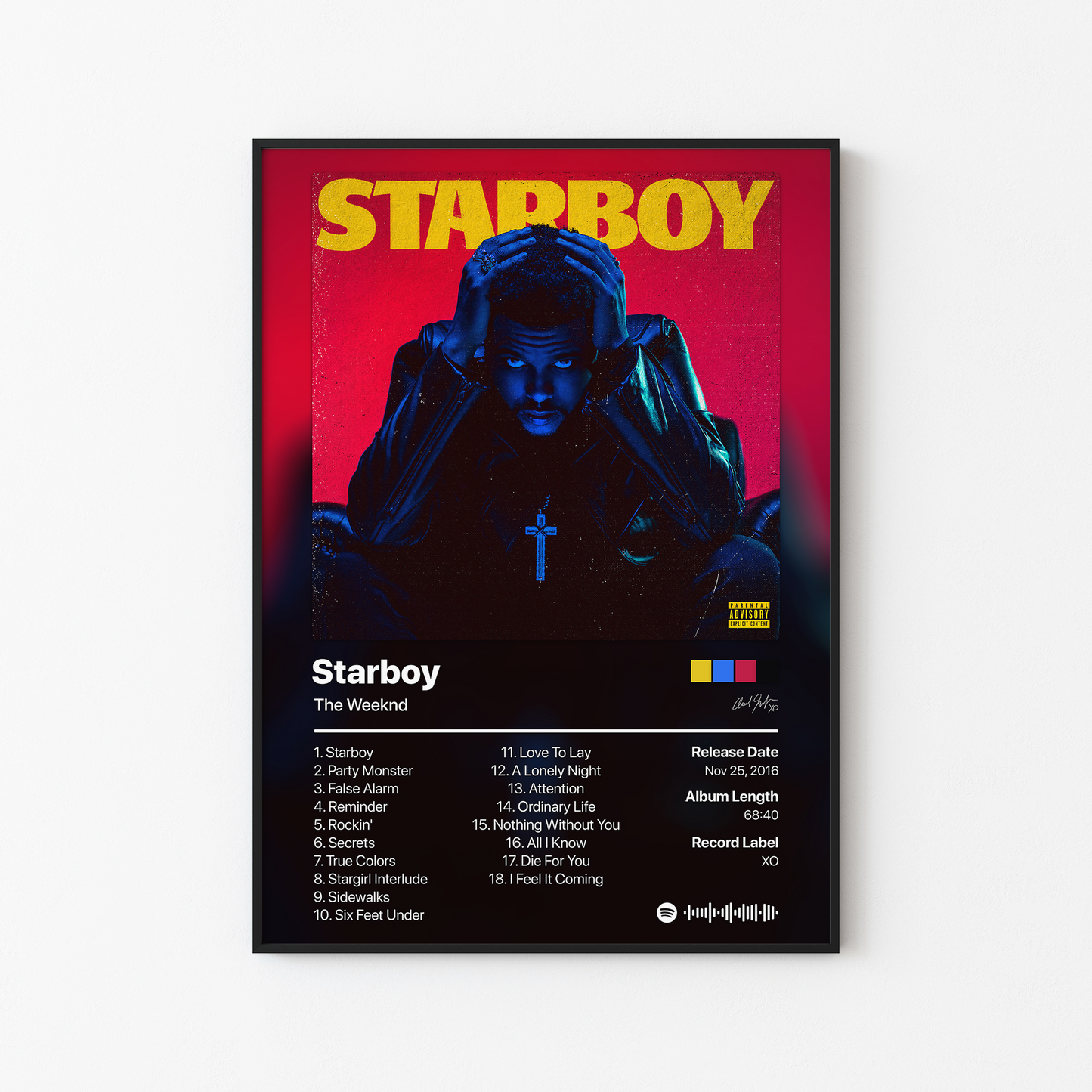 The Weeknd Starboy Album Poster