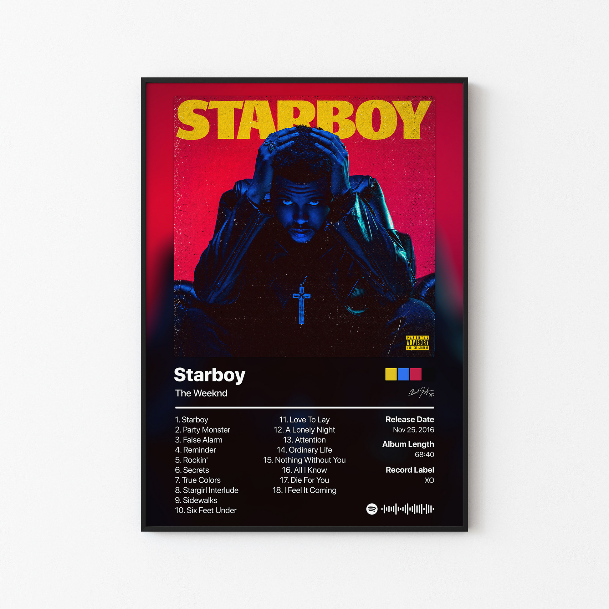 The Weeknd Starboy Album Poster