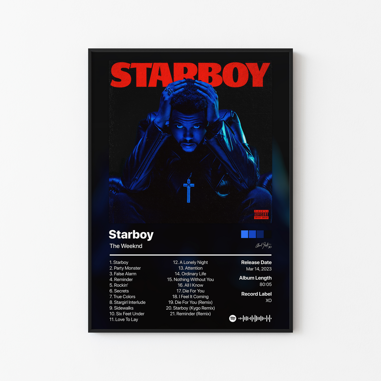 The Weeknd Starboy (Deluxe) Album Poster