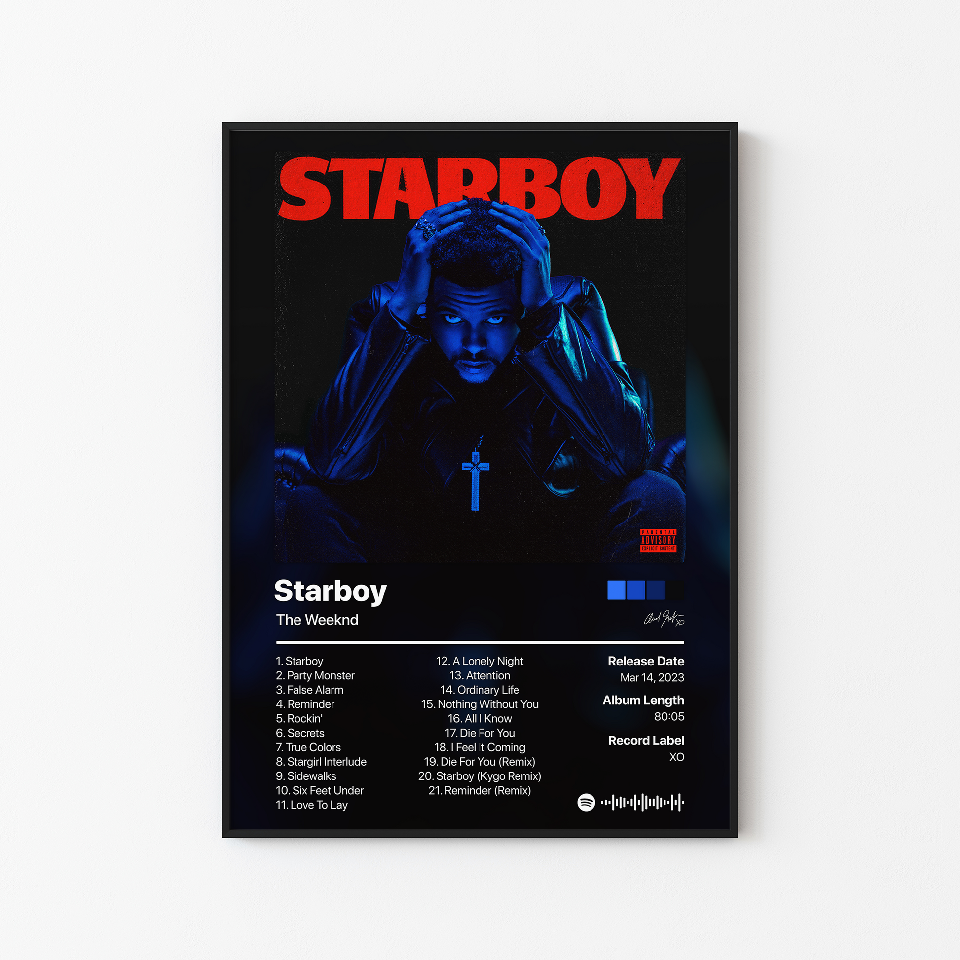 The Weeknd Starboy (Deluxe) Album Poster