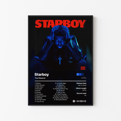 The Weeknd Starboy (Deluxe) Album Poster