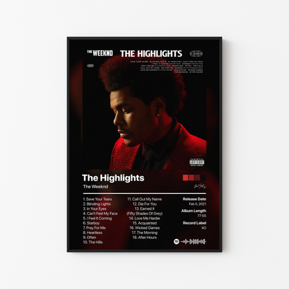 The Weeknd The Highlights Album Poster