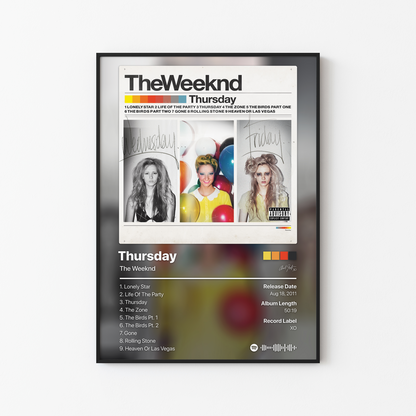 The Weeknd Thursday (Original) Album Poster