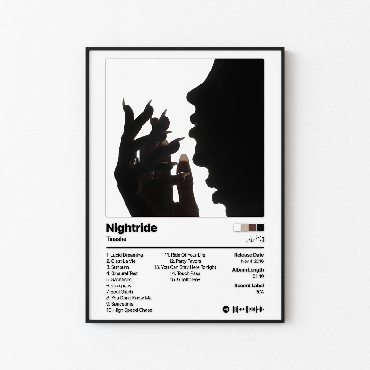 Tinashe Nightride Album Poster