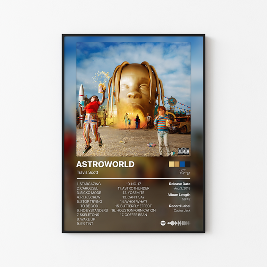 Travis Scott ASTROWORLD Album Poster