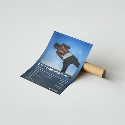 Travis Scott DAYS BEFORE RODEO Album Poster