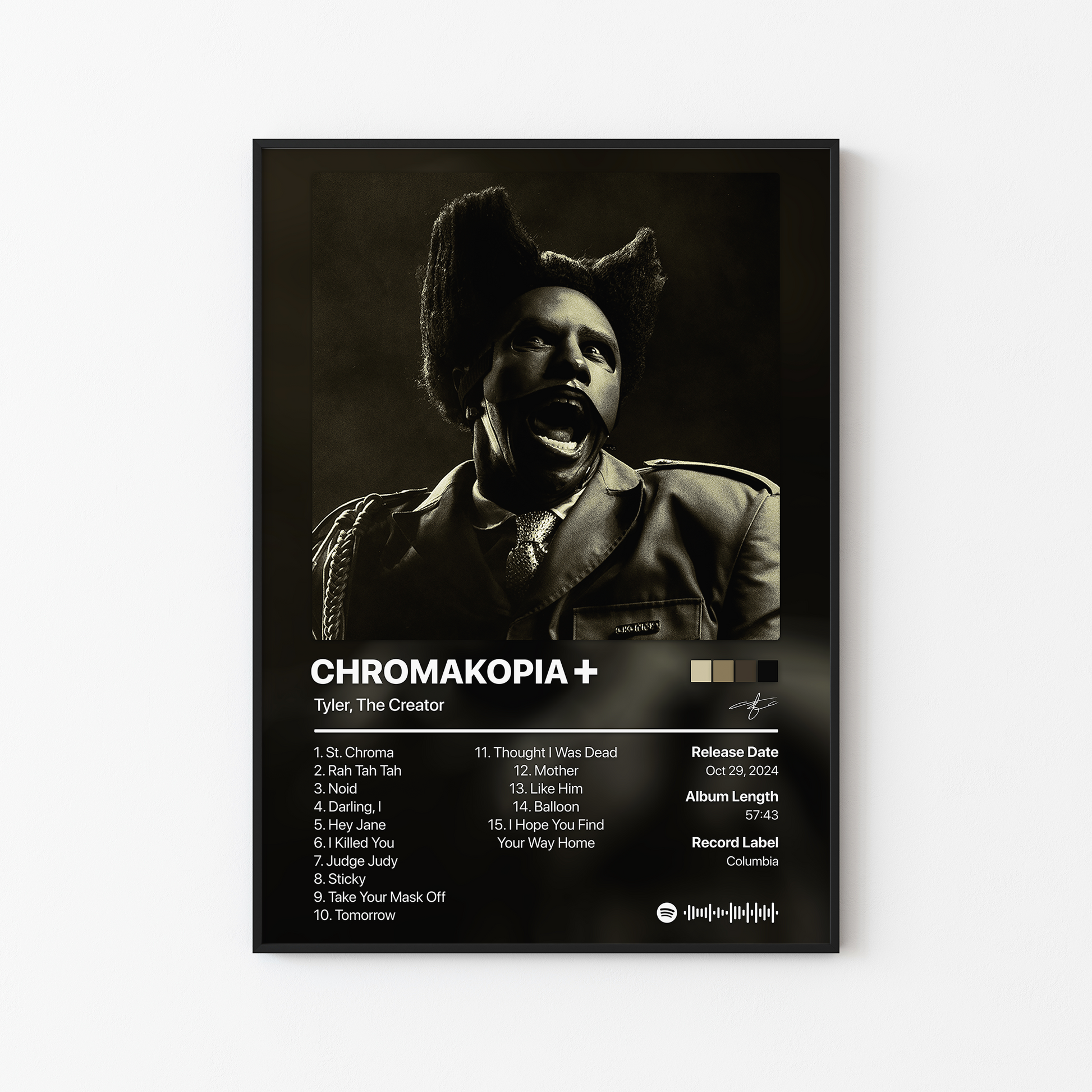 Tyler, The Creator CHROMAKOPIA Plus Album Poster