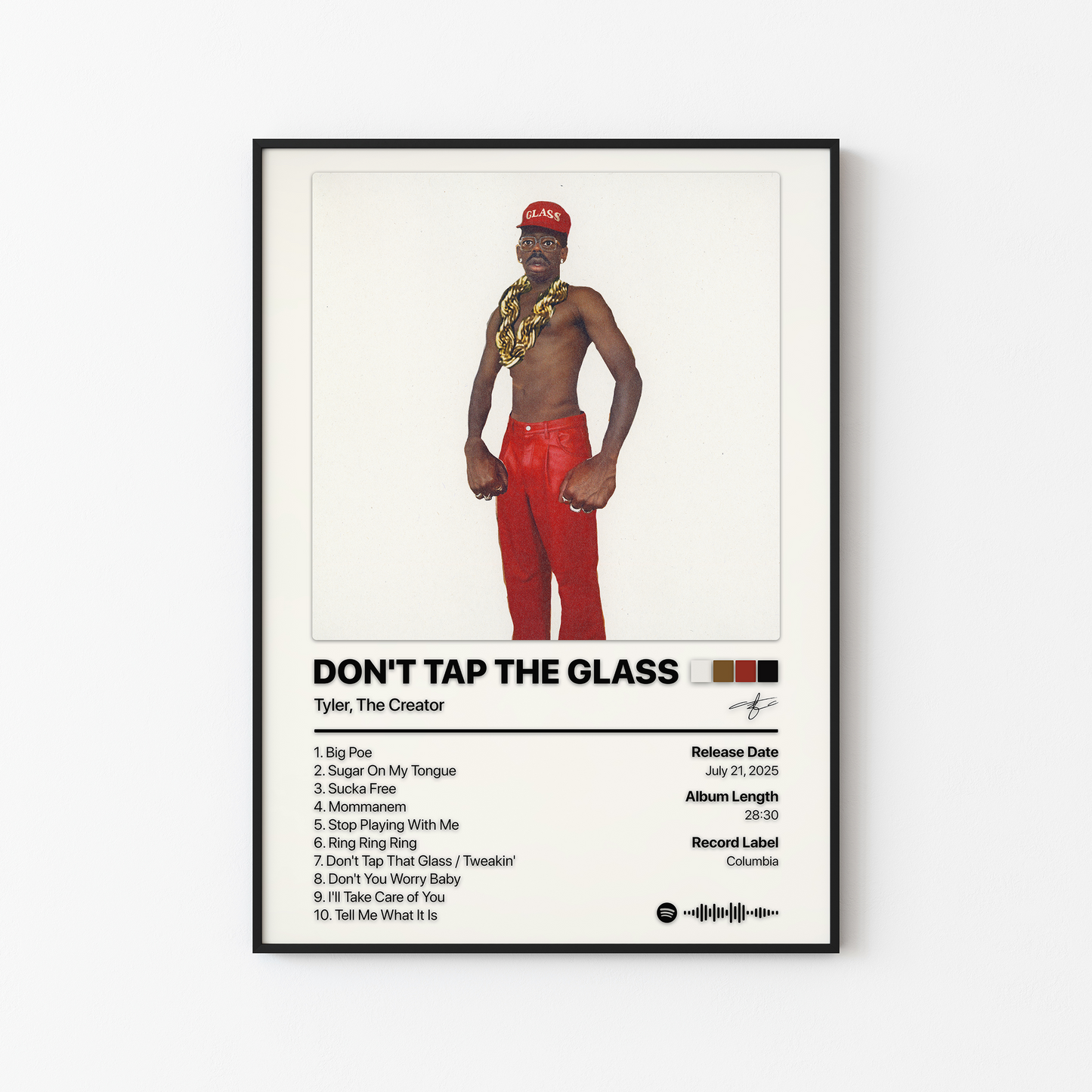 Tyler, The Creator DON'T TAP THE GLASS Album Poster