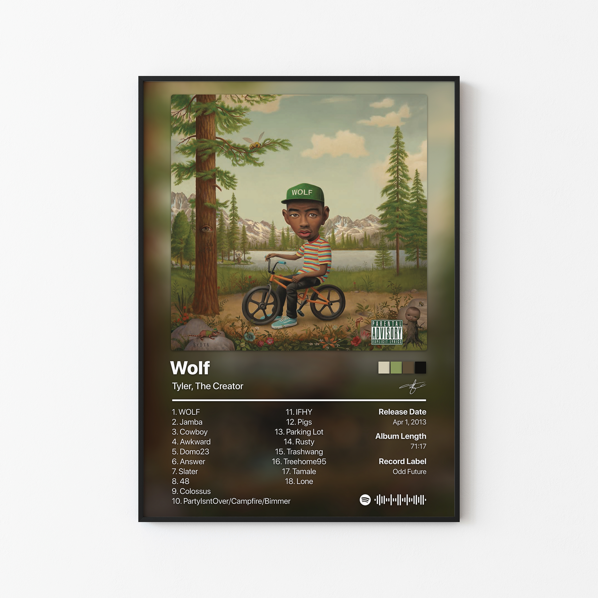 Tyler, The Creator Wolf Album Poster