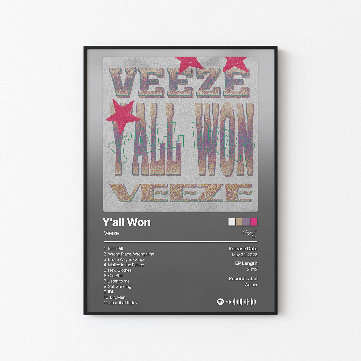 Veeze Y'all Won Album Poster