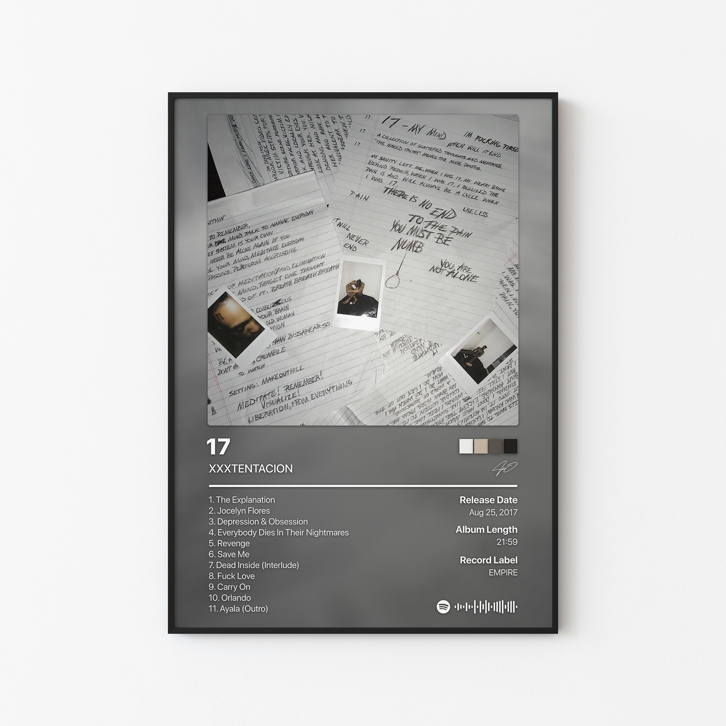 XXXTENTACION 17 Album Poster
