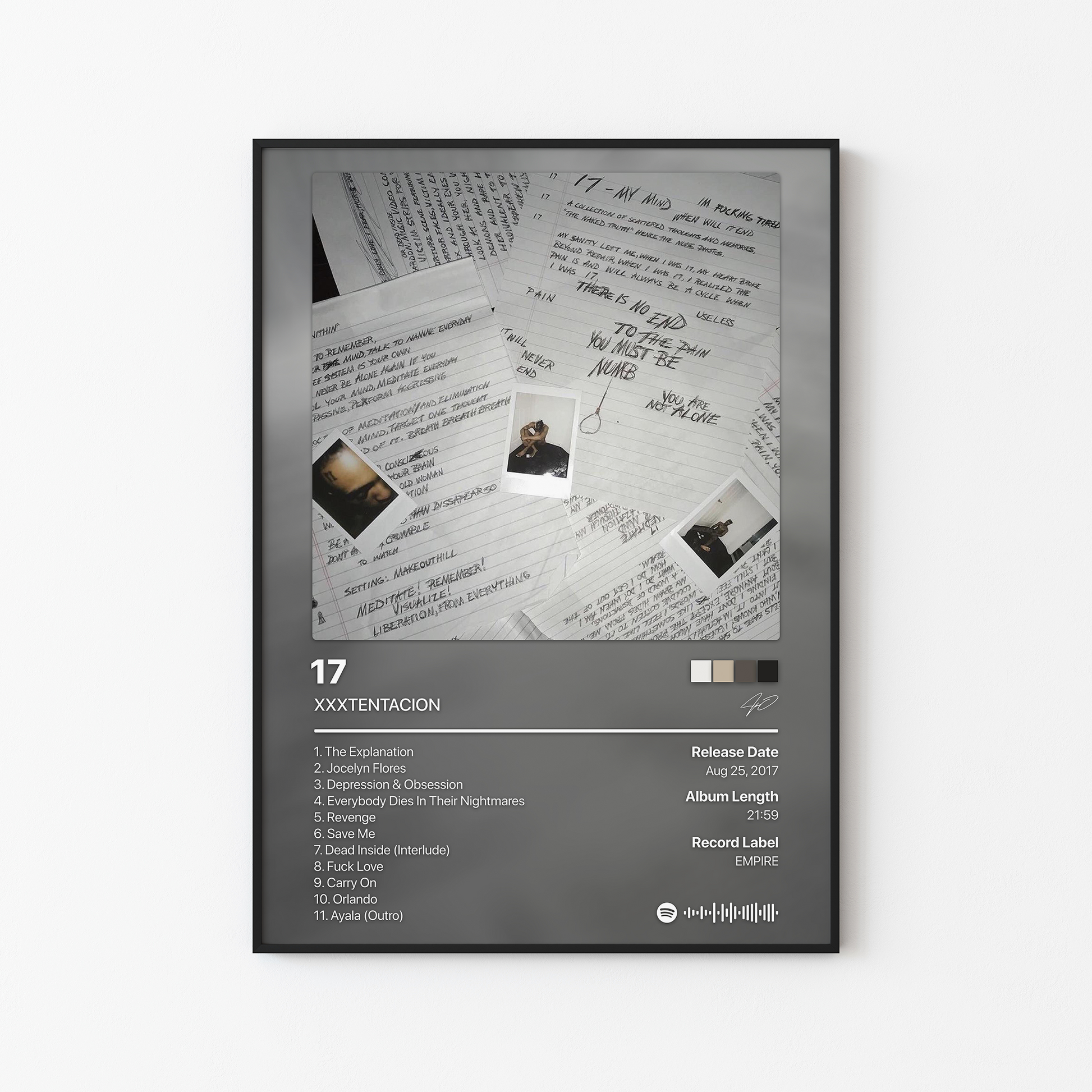 XXXTENTACION 17 Album Poster