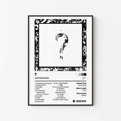 XXXTENTACION Question Mark Album Poster