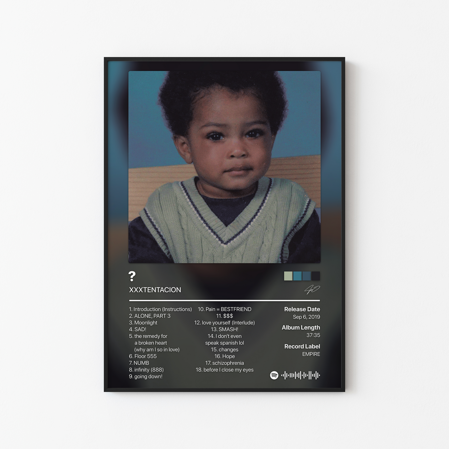 XXXTENTACION Question Mark (Deluxe) Album Poster