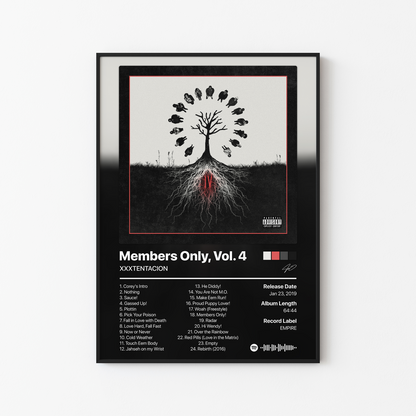 XXXTENTACION Members Only, Vol. 4 Album Poster