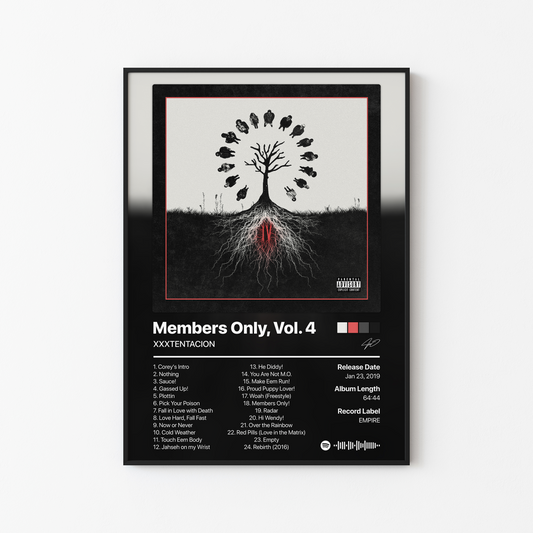 XXXTENTACION Members Only, Vol. 4 Album Poster