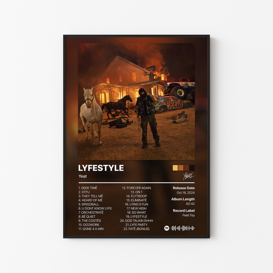 Yeat LYFESTYLE Album Poster