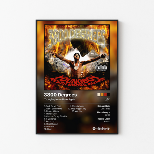YoungBoy Never Broke Again 3800 Degrees Album Poster
