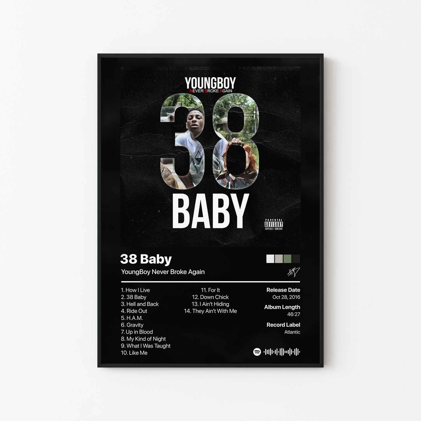 YoungBoy Never Broke Again 38 Baby Album Poster