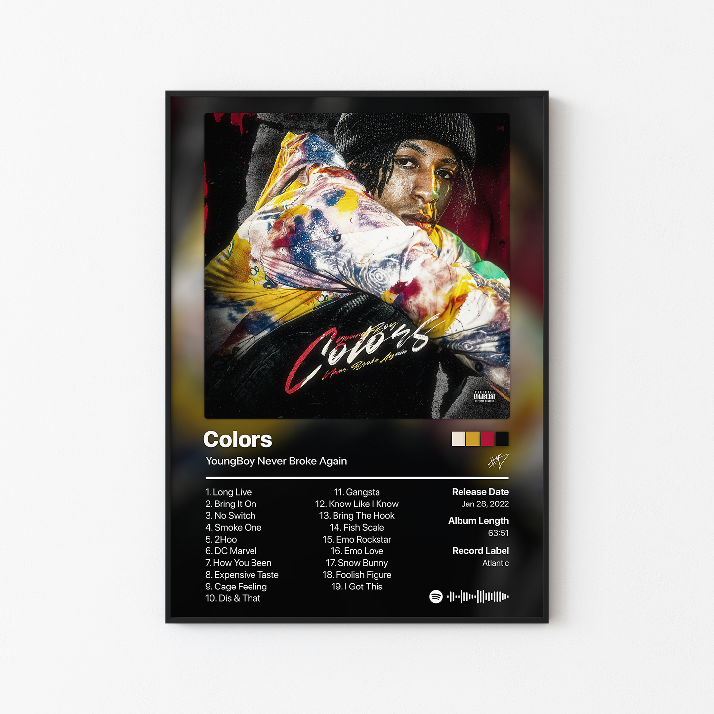 YoungBoy Never Broke Again Colors Album Poster