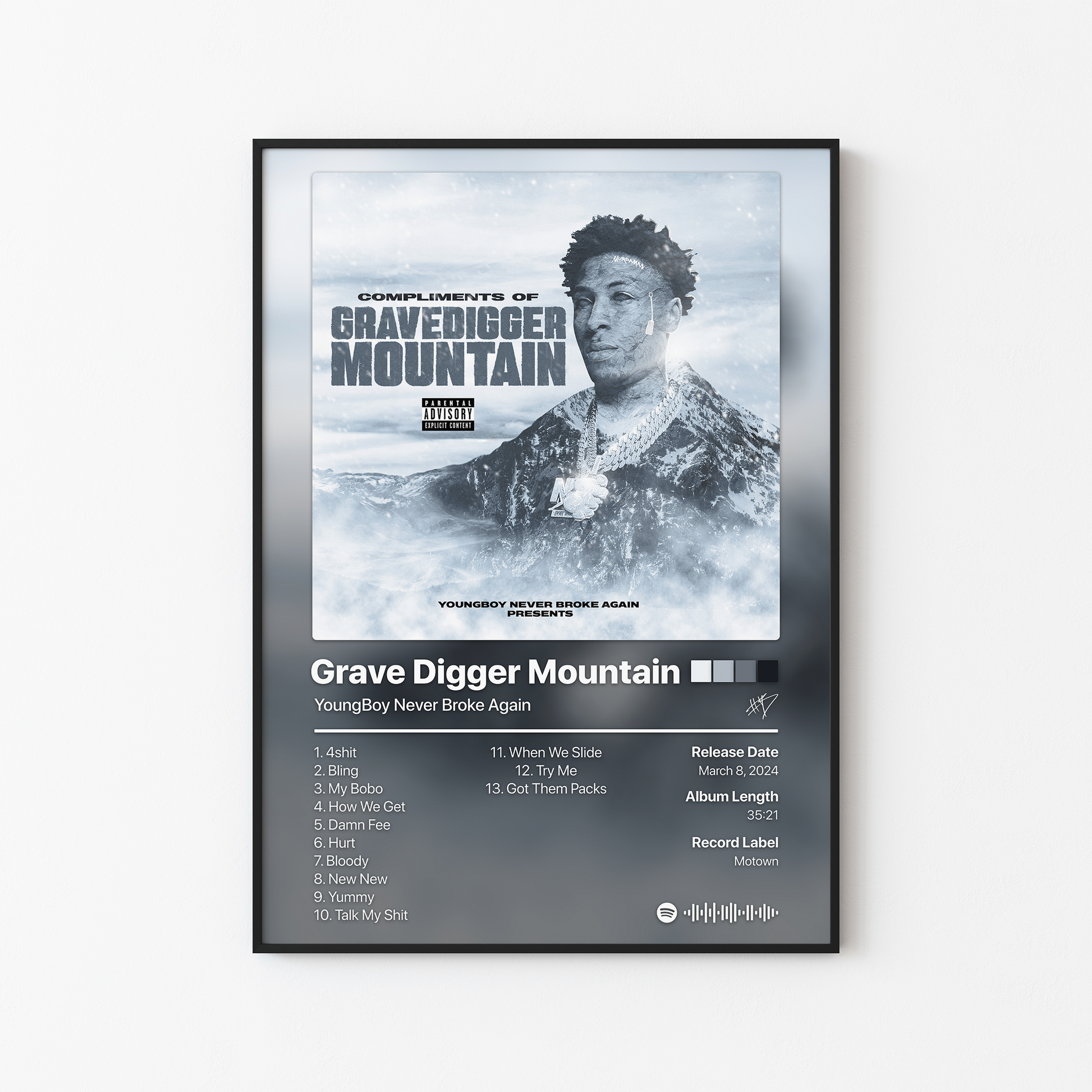 YoungBoy Never Broke Again Compliments of Grave Digger Mountain Album Poster