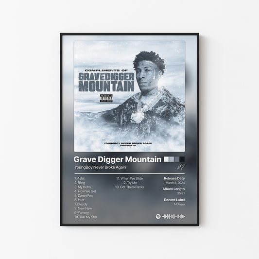 YoungBoy Never Broke Again Compliments of Grave Digger Mountain Album Poster