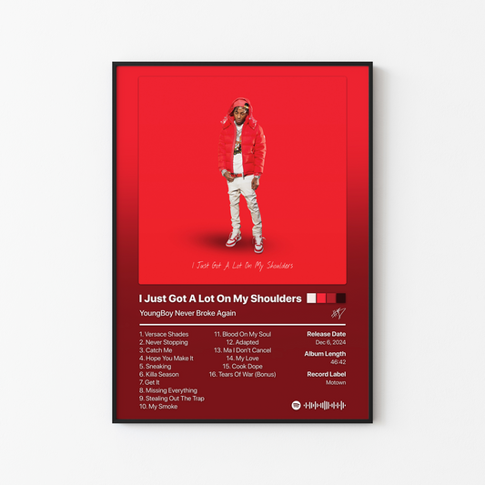 YoungBoy Never Broke Again I Just Got A Lot On My Shoulders Album Poster